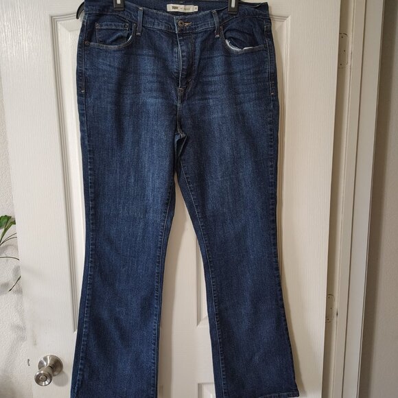 Levi's Navy Plus Size 16 Woman Bootcut Jeans - Picture 1 of 7